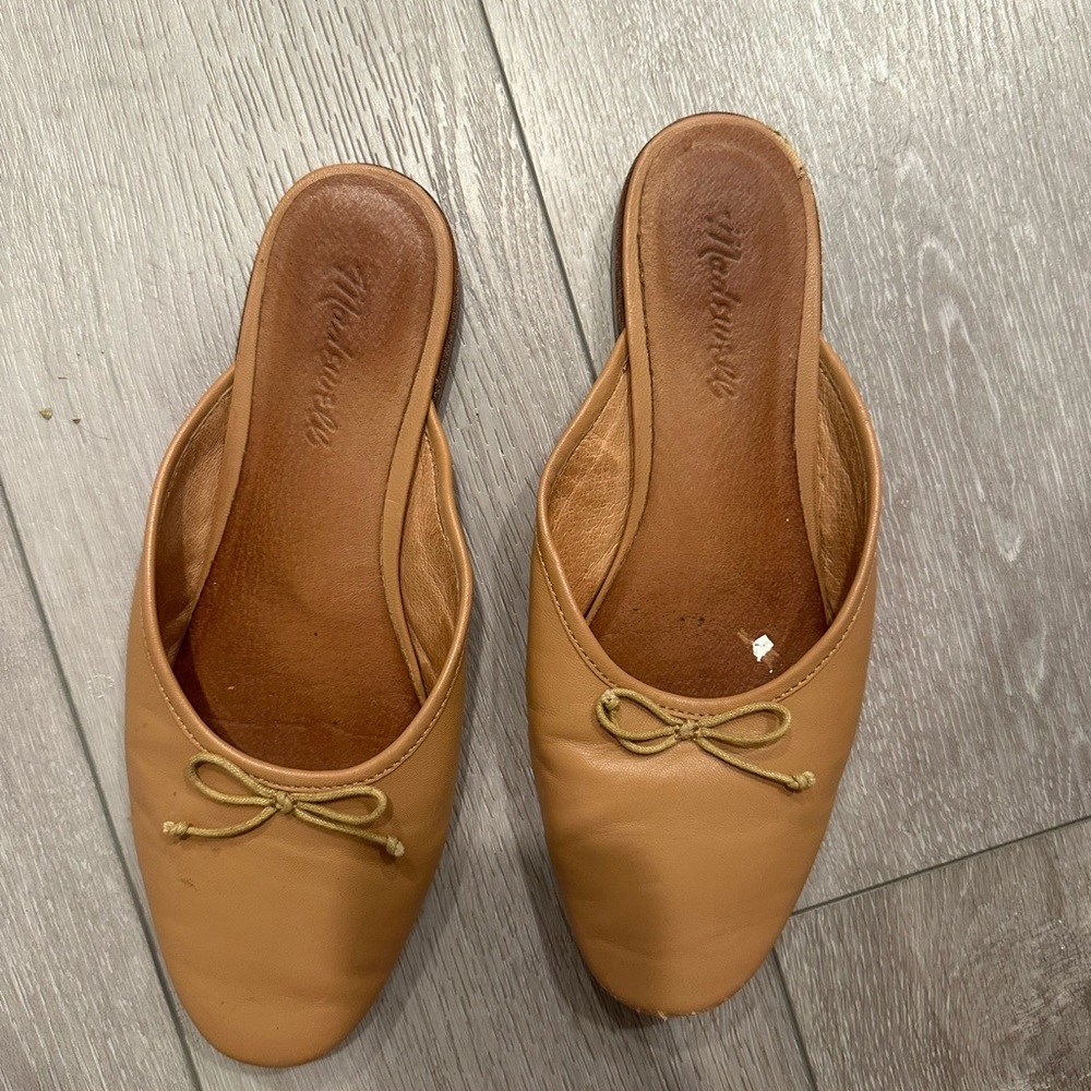 Madewell Women's Tan Leather Mules